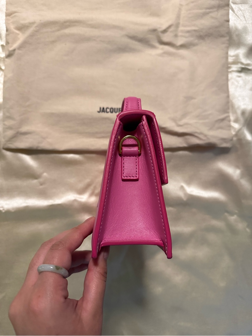 AUTHENTIC Jacquemus Le Grande Bambino Fuchsia Pink - Picture 4 of 10